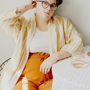 Eileen Fisher Stripe Organic Cotton OS (plus)